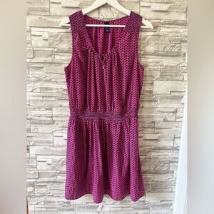 Gap || Smock Geometric Sleeveless Pink and Blue Mini Dress size Large